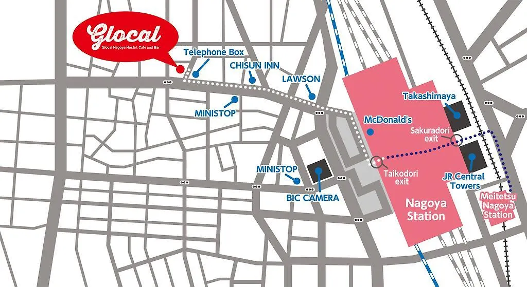 グローカル名古屋バックパッカーズホステル 0*, 名古屋市